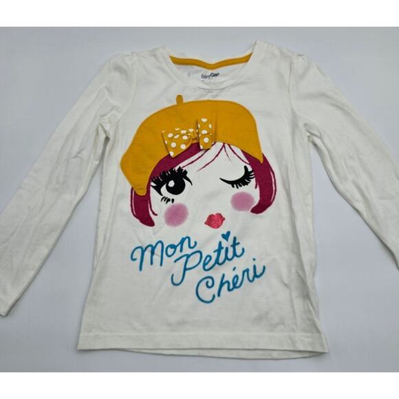 5 Piece Gap Girl's 4/5 Yellow French Tops/Sweater/Dress Lot - Picture 9 of 15